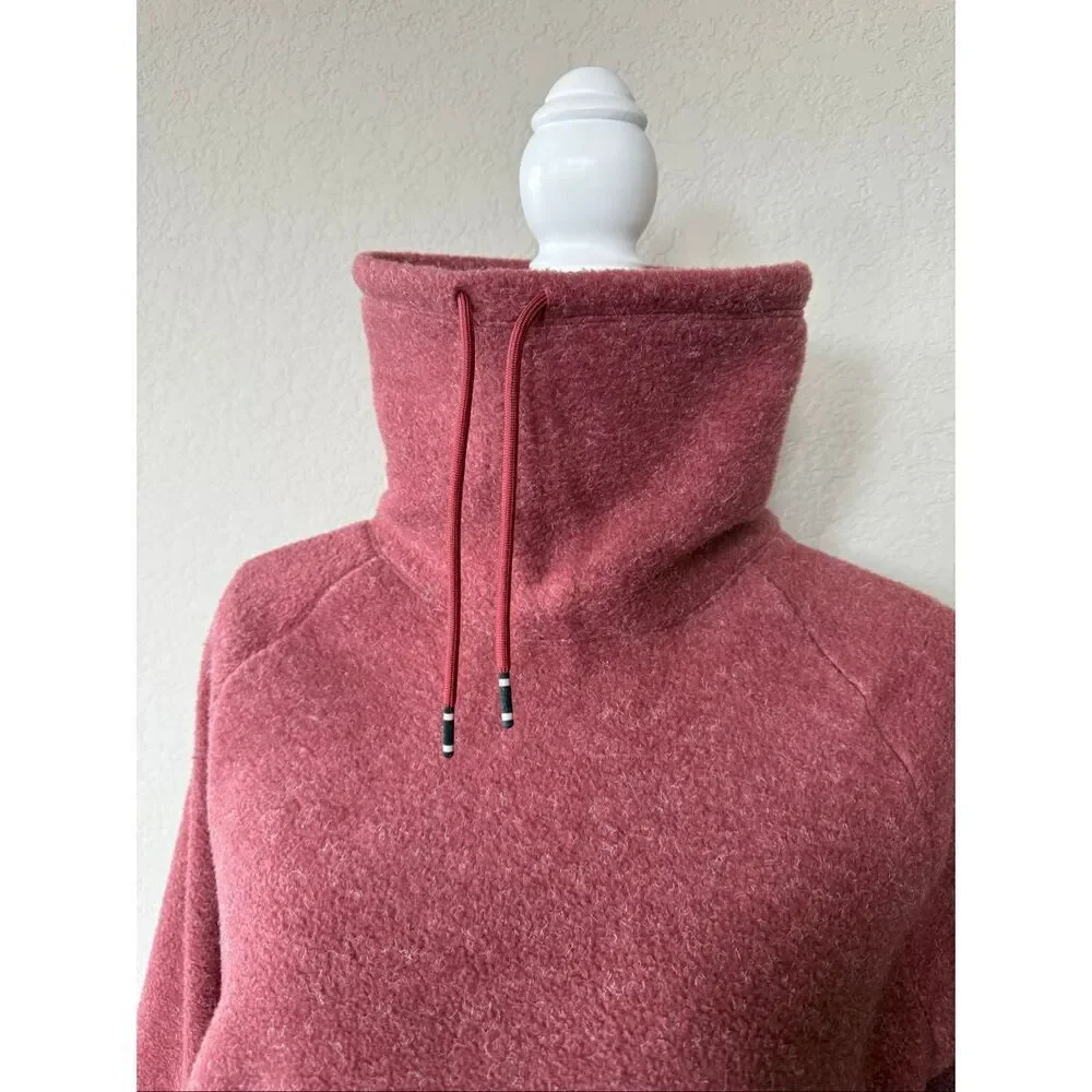 Nike Dark Red Fleece Cowl Neck Pullover Small